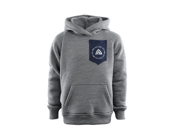 FleeceWool hoodie Jr Grey melange/Navy Blazer 150