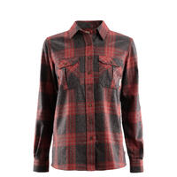 Reborn woolshirt W's Check - Grey / Red S