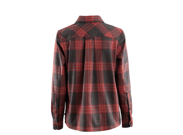 Reborn woolshirt W's Check - Grey / Red S