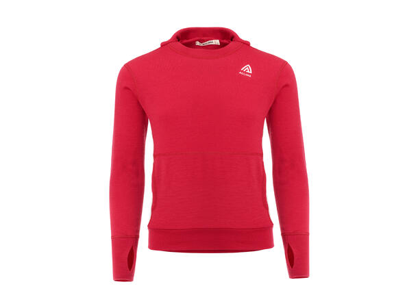 WarmWool hoodsweater Jr Jester Red / Beige Melange 160 