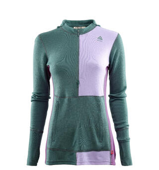 WarmWool hoodsweater w/zip W's NorthAtlantic/PurpleRose/SunsetPurpl S