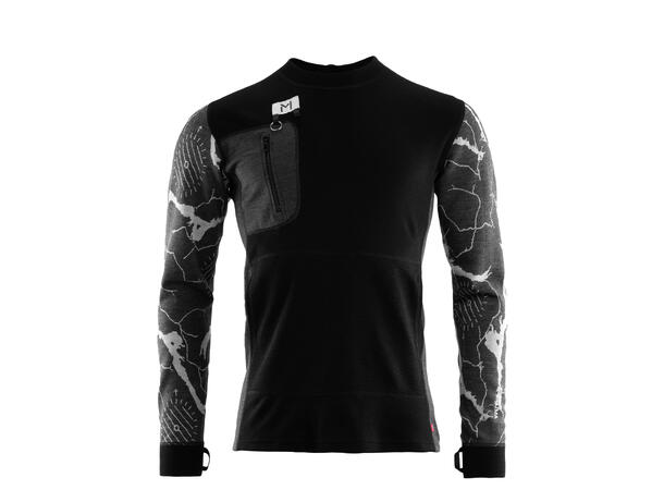 Lars Monsen Femunden crewneck M's Jet Black/Marengo/Femunden Dark L