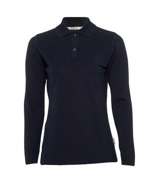 LeisureWool pique shirt long sleeve W's Navy Blazer XL
