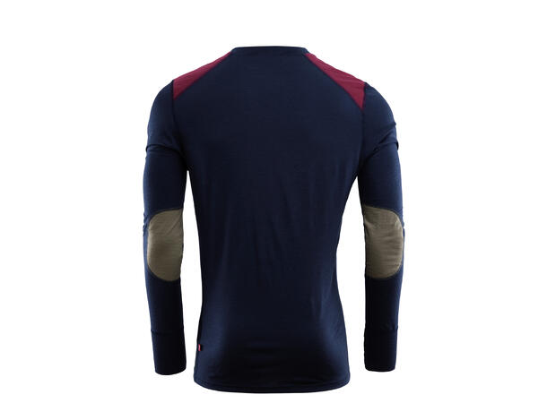 LightWool 140 reinforced crewneck M's Navy Blazer/Ranger Green/Zinfandel S