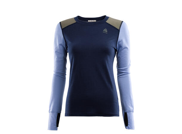 LightWool 140 reinforced crewneck W's Navy Blazer/Purple Impr/Ranger Green XL