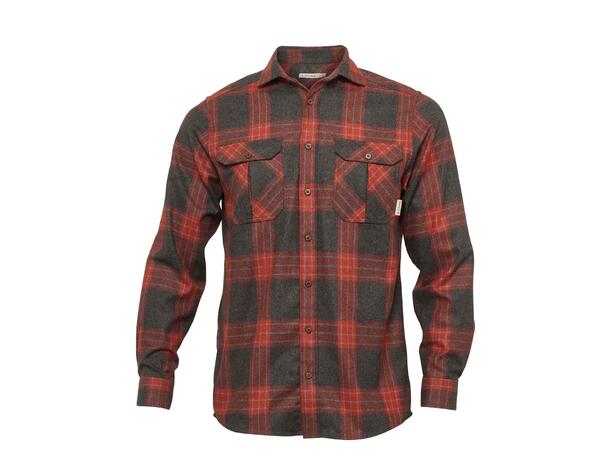 ReBorn woolshirt M's Check - Grey / Red M