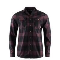 ReBorn woolshirt M's Check Dark Grey / Bordeau L