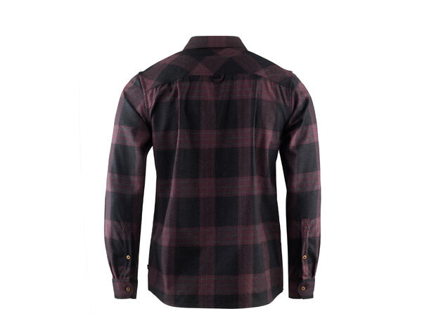 ReBorn woolshirt M's Check Dark Grey / Bordeau L