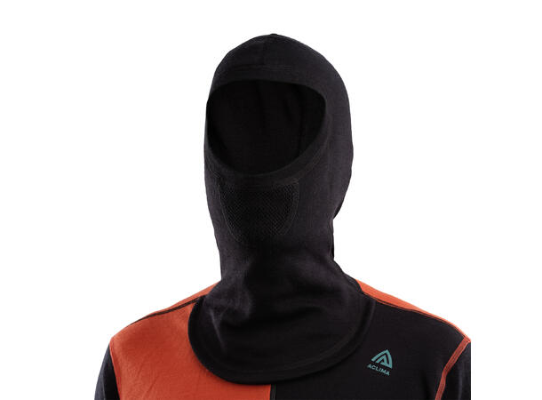 WarmWool hoodsweater w/zip M's Jet Black/Red Clay/North Atlantic L