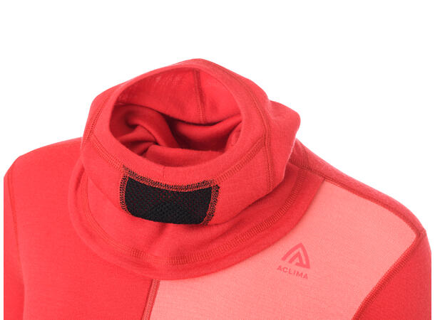WarmWool hoodsweater w/zip W's Jester Red/Spiced Coral/Spiced Apple L 