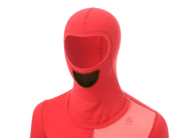 WarmWool hoodsweater w/zip W's Jester Red/Spiced Coral/Spiced Apple L 