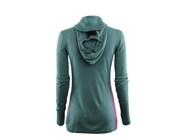 WarmWool hoodsweater w/zip W's NorthAtlantic/PurpleRose/SunsetPurpl M