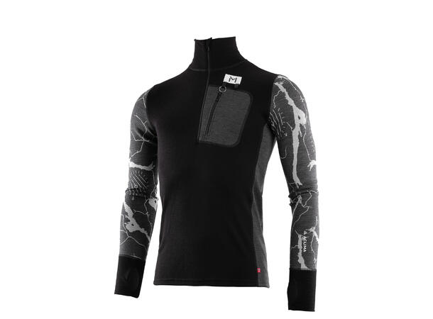 Lars Monsen Femunden polo M's Jet Black/Marengo/Femunden Dark M 