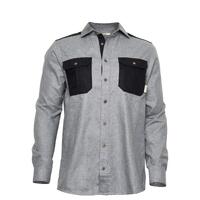 ReBorn woolshirt M's Light Grey/Dark Grey Melange M