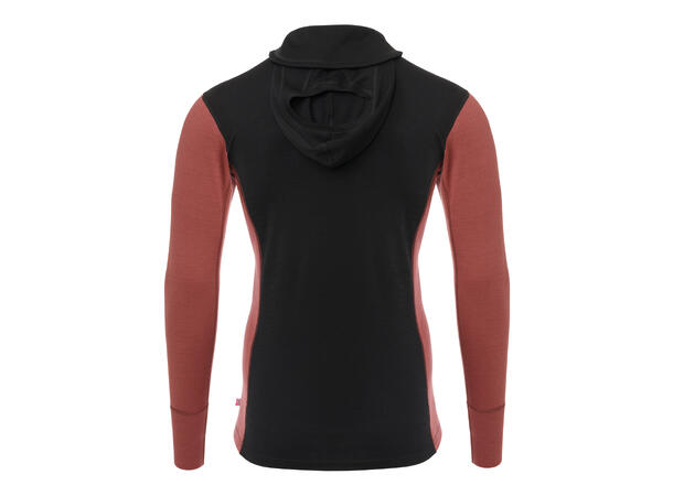 WarmWool hoodsweater w/zip M's Jet Black/ Spiced Apple XS
