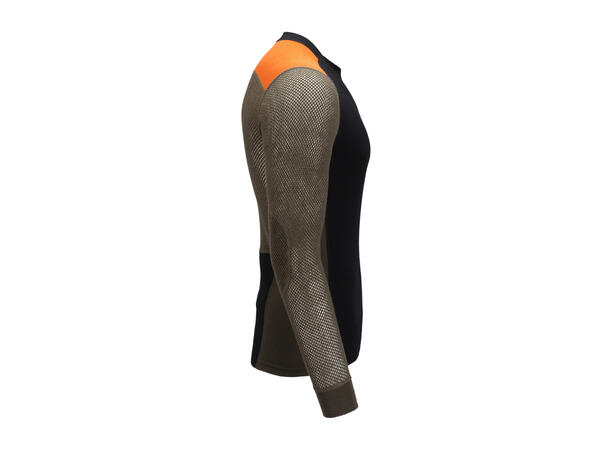 WoolNet Hybrid crewneck M's Jet Black/Tarmac/Gold Flame XS 