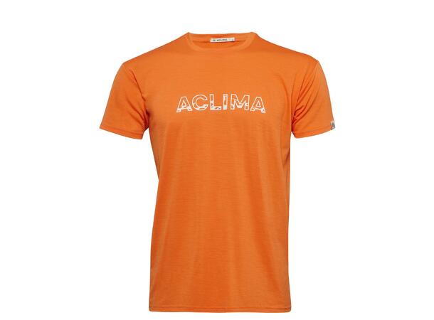 LightWool 140 classic tee Logo M's Orange Tiger L