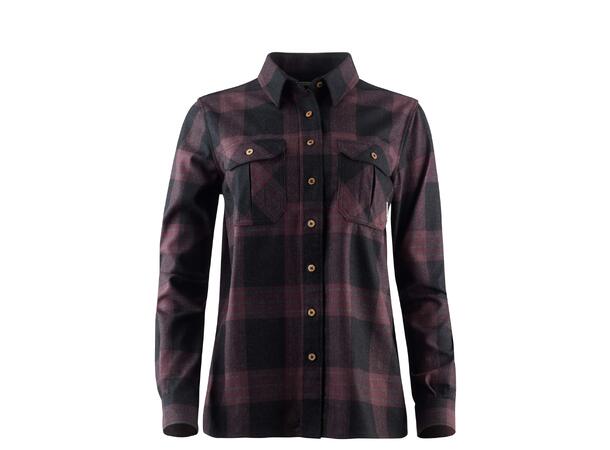 Reborn woolshirt W's Check Dark Grey / Bordeaux M