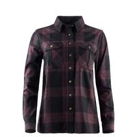 Reborn woolshirt W's Check Dark Grey / Bordeaux M