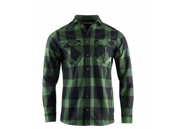 ReBorn woolshirt M's Check Dark Grey / Green L