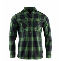 ReBorn woolshirt M's Check Dark Grey / Green L