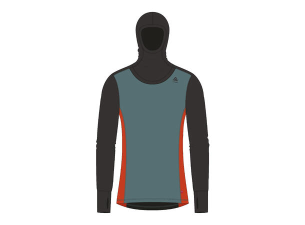 WarmWool hoodsweater M's North Atlantic/Jet Black/Red Clay M