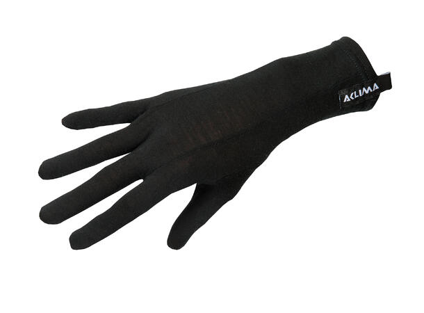 LightWool 140 liner gloves Jet Black XS/6