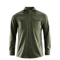 ReBorn woolshirt M's Olive Melange S