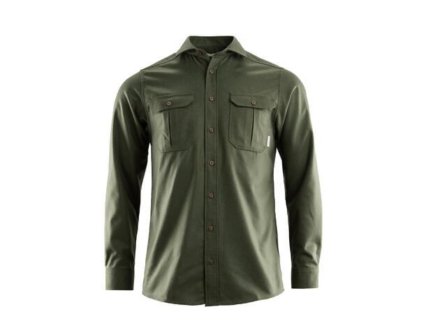 ReBorn woolshirt M's Olive Melange S