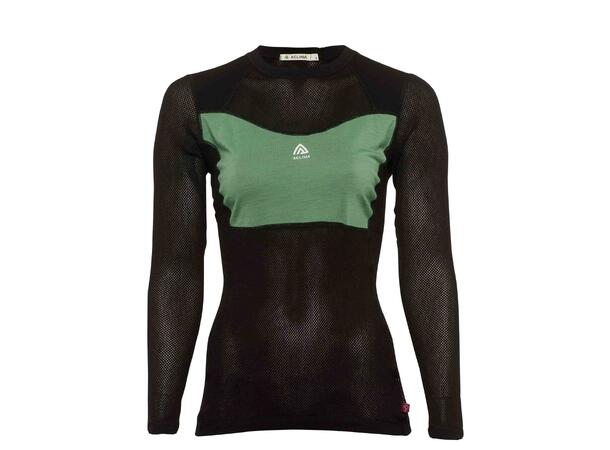 WoolNet Light Crewneck W's Jet Black/ Dark Ivy S 
