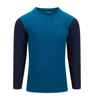 WarmWool crewneck Ch Corsair/Navy Blazer 100