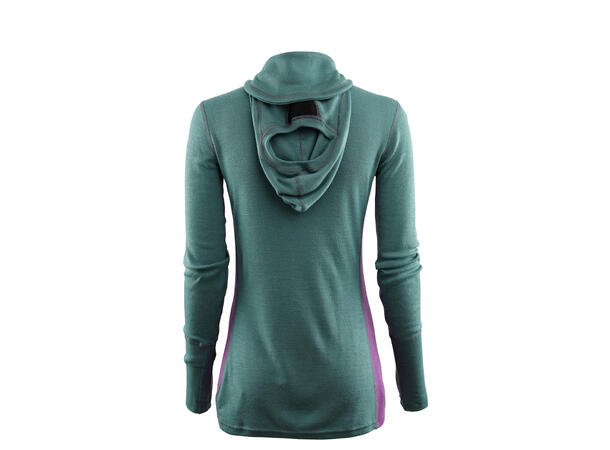 WarmWool hoodsweater w/zip W's NorthAtlantic/PurpleRose/SunsetPurpl 2XL
