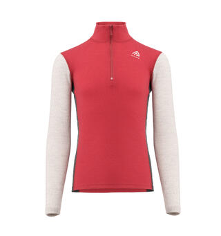 WarmWool mockneck Jr Jester Red / Beige Melange / Marengo 130