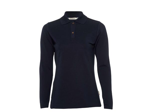 LeisureWool pique shirt long sleeve W's Navy Blazer L