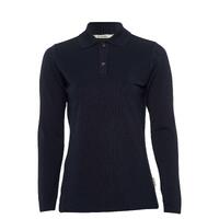 LeisureWool pique shirt long sleeve W's Navy Blazer L