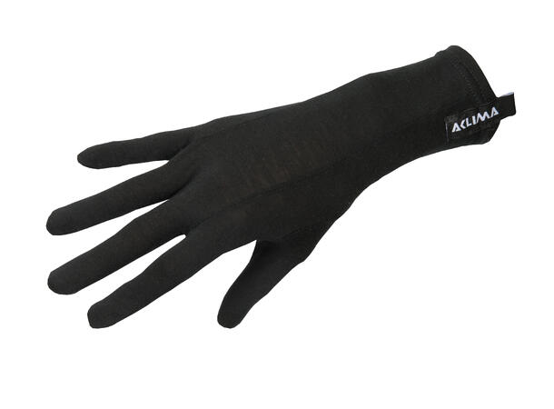 LightWool 140 liner gloves Jet Black M/8