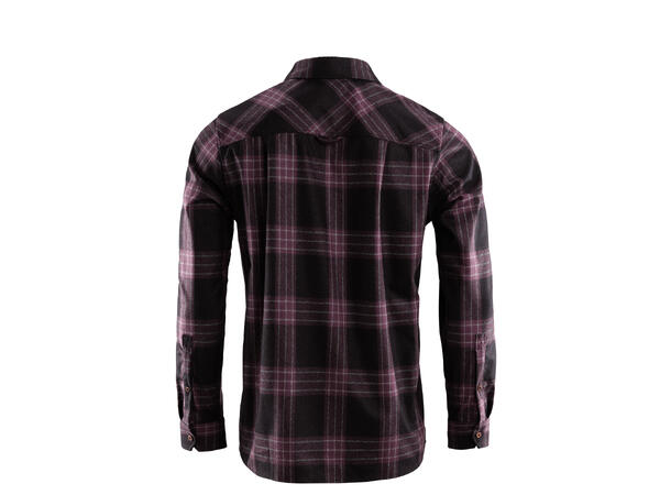 ReBorn woolshirt M's Check - Dark Grey/ Fudge L