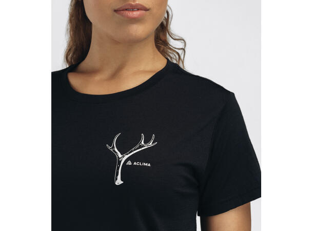 LightWool 140 classic tee antler W's Jet Black M 