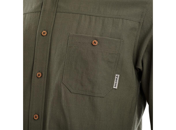 LeisureWool woven woolshirt M's Ranger Green L 