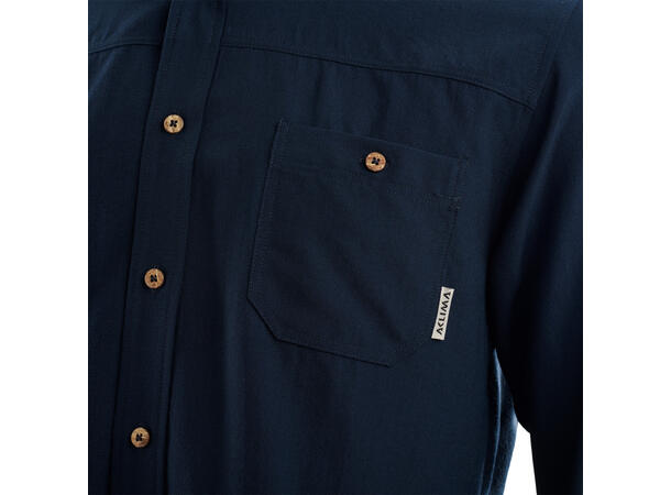 LeisureWool woven woolshirt M's Navy Blazer L