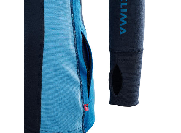 WarmWool hoodsweater W's Navy Blazer/Azure Blue/Blue Sapphire 2XL