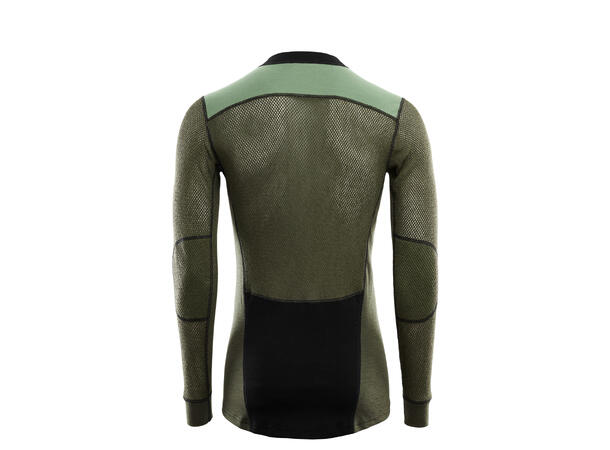 WoolNet Hybrid crewneck M's Jet Black/Olive Night/Dill L