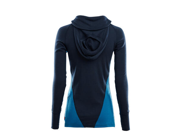 WarmWool hoodsweater W's Navy Blazer/Azure Blue/Blue Sapphire M