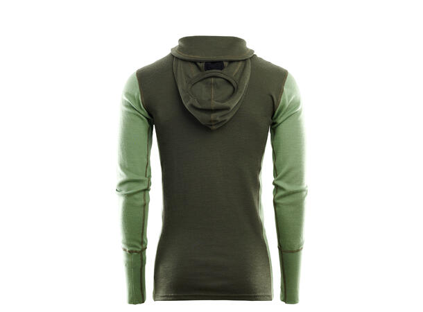 WarmWool hoodsweater w/zip M's Olive Night/Dill/Marengo L