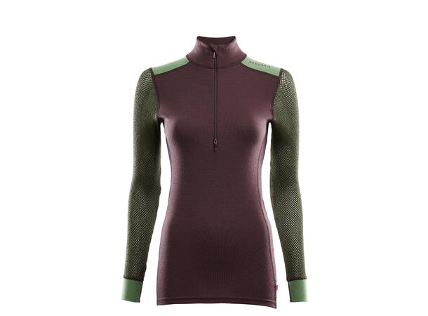WoolNet Hybrid mockneck W's Fudge/Dill/Olive Night M