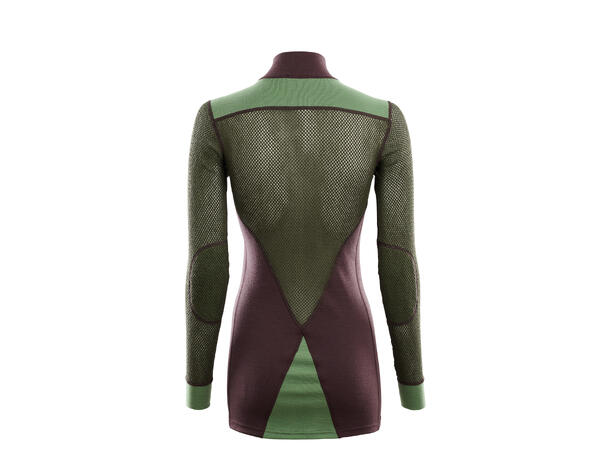 WoolNet Hybrid mockneck W's Fudge/Dill/Olive Night M
