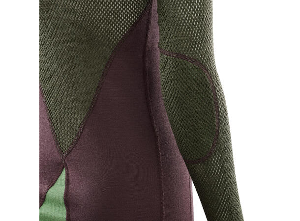 WoolNet Hybrid mockneck W's Fudge/Dill/Olive Night M