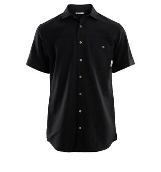 LeisureWool short sleeve shirt M's Navy Blazer S