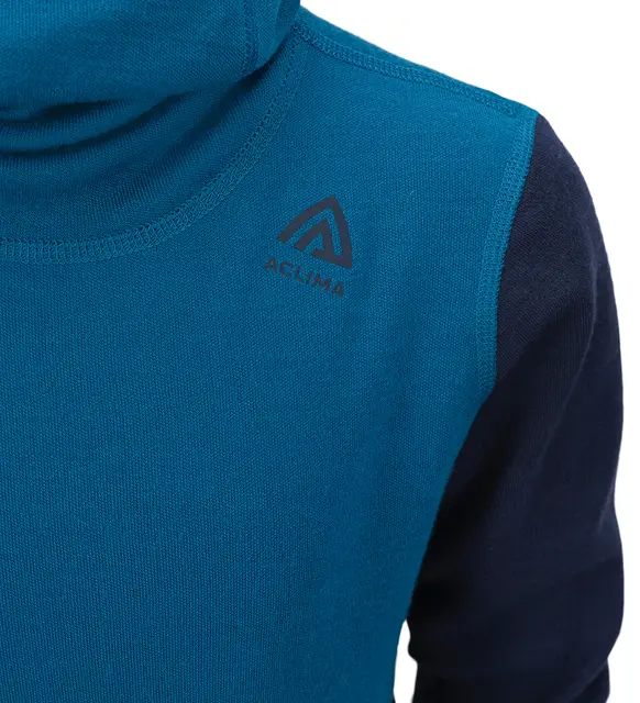 WarmWool hoodsweater Ch Corsair/Navy Blazer 100 