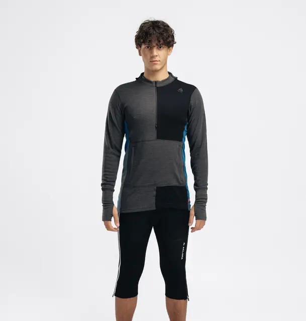 WarmWool hoodsweater w/zip M's Marengo/Jet Black/Corsair M 